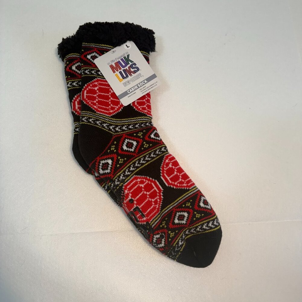 MUK LUKS GAMEDAY COLLEGIATE CABIN SOCKS--U of MARYLAND--NWT--two sizes available